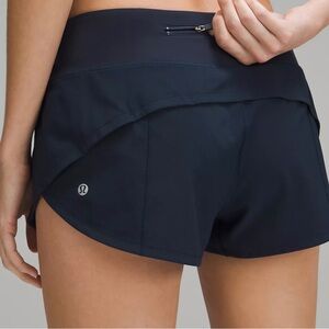 Lululemon Navy Speed Up Low-Rise Lined Short 2.5 inch